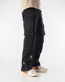 Flare Cargo Pants (Black)