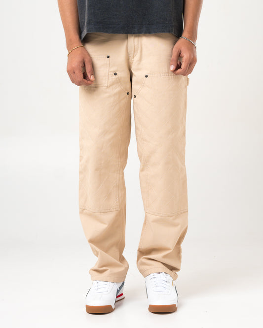 Diamond Work Pants (Beige)