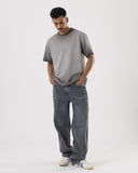 Wide Leg Denim (Washed Grey)