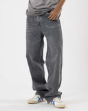 Wide Leg Denim (Washed Grey)