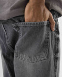 Wide Leg Denim (Washed Grey)