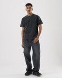 Wide Leg Denim (Washed Black)