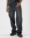 Wide Leg Denim (Washed Black)