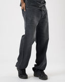 Wide Leg Denim (Washed Black)