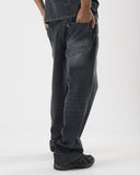 Wide Leg Denim (Washed Black)