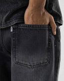Wide Leg Denim (Washed Black)
