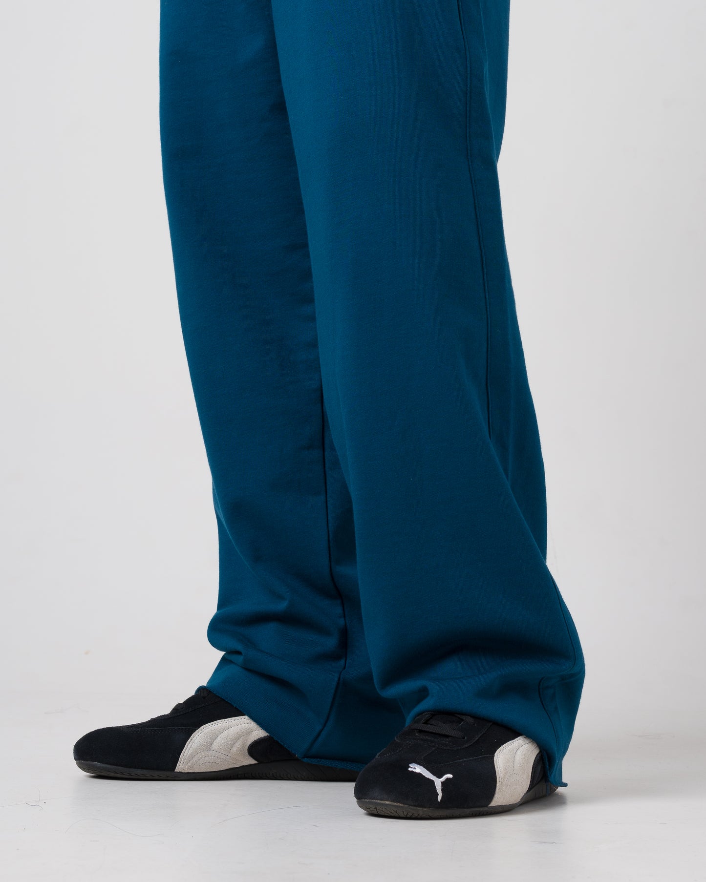 Raw Hem Loose Sweatpants (Teal)