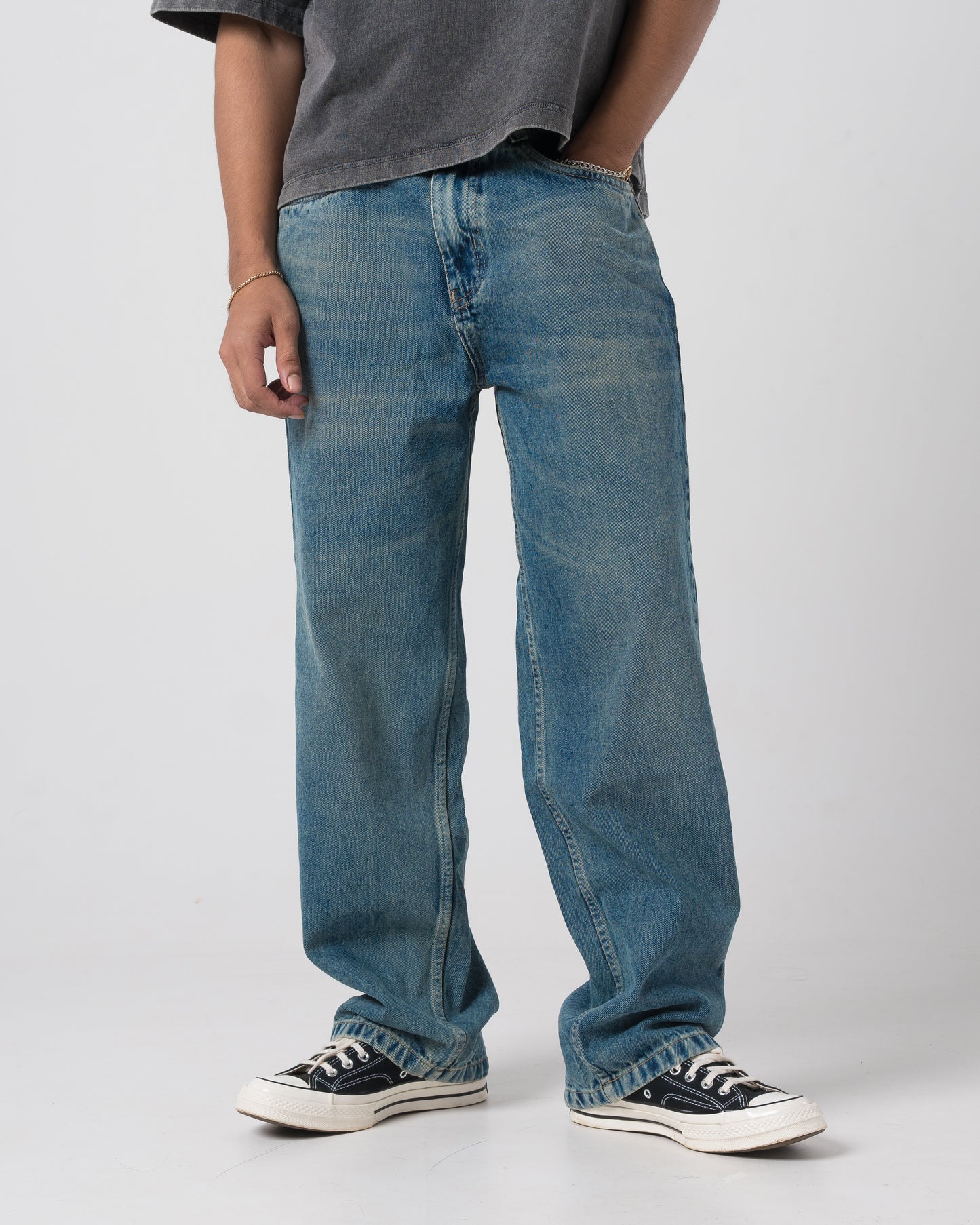 Straight Fit Denim (Tinted Cobalt)