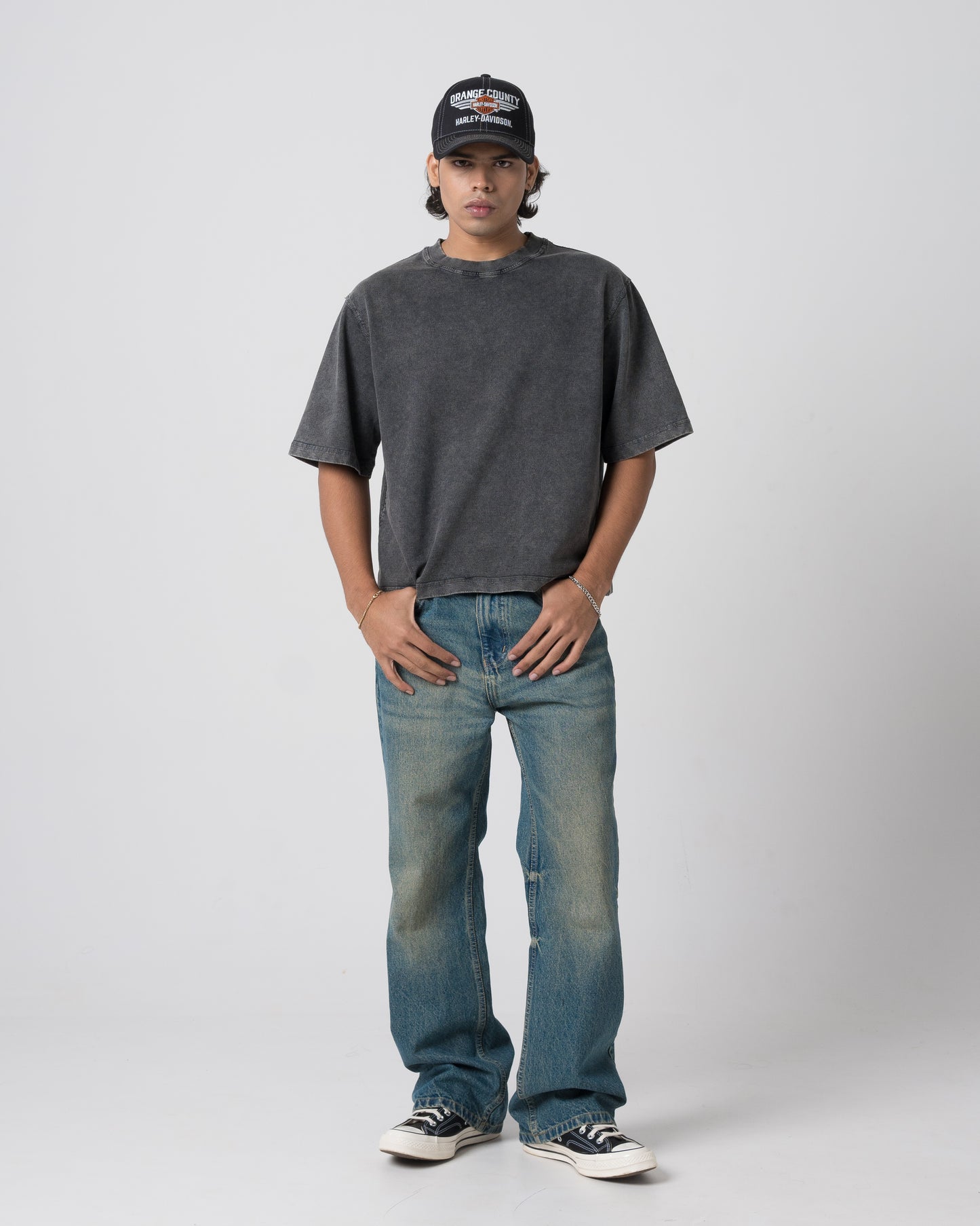 Vintage Bootcut Denim (Sun-faded Blue)