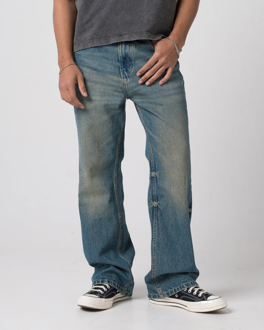 Vintage Bootcut Denim (Sun-faded Blue)