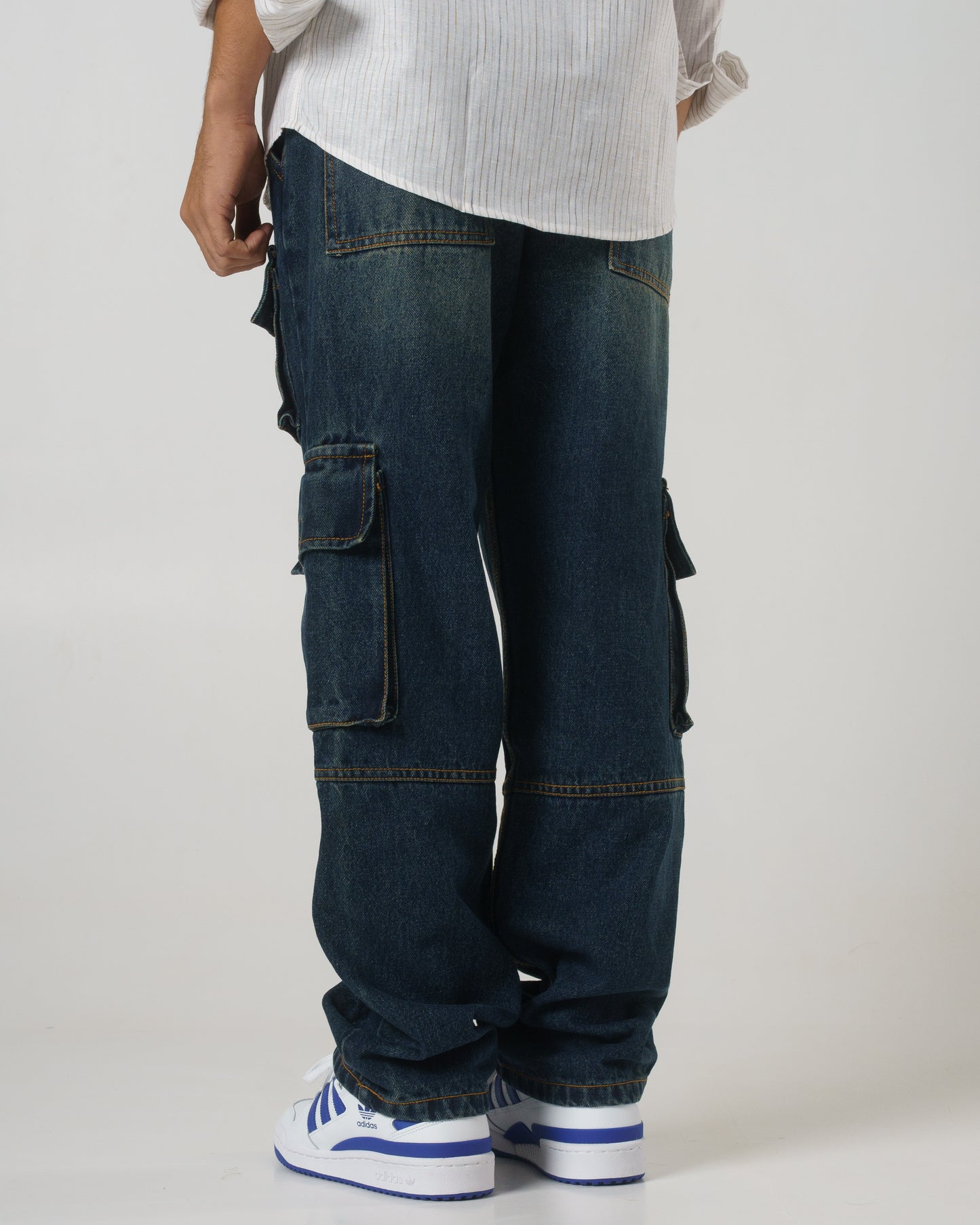 Denim Cargo Pants