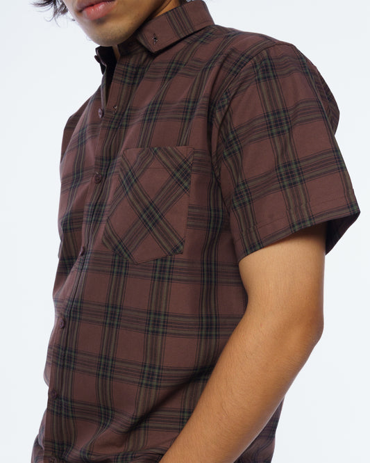 The Check Shirt (Maroon)