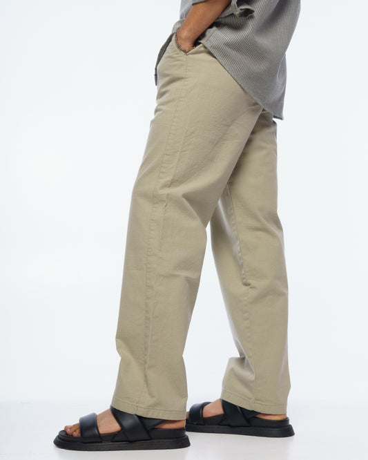 Linen Textured Pants (Light Green)