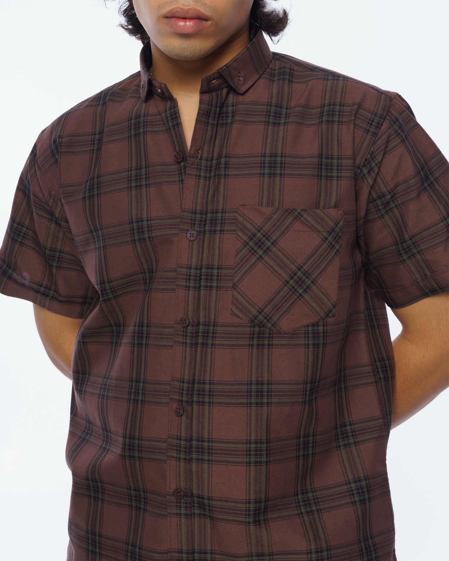 The Check Shirt (Maroon)