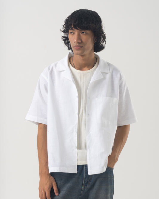 Studio Camp Shirt (Linen - White)