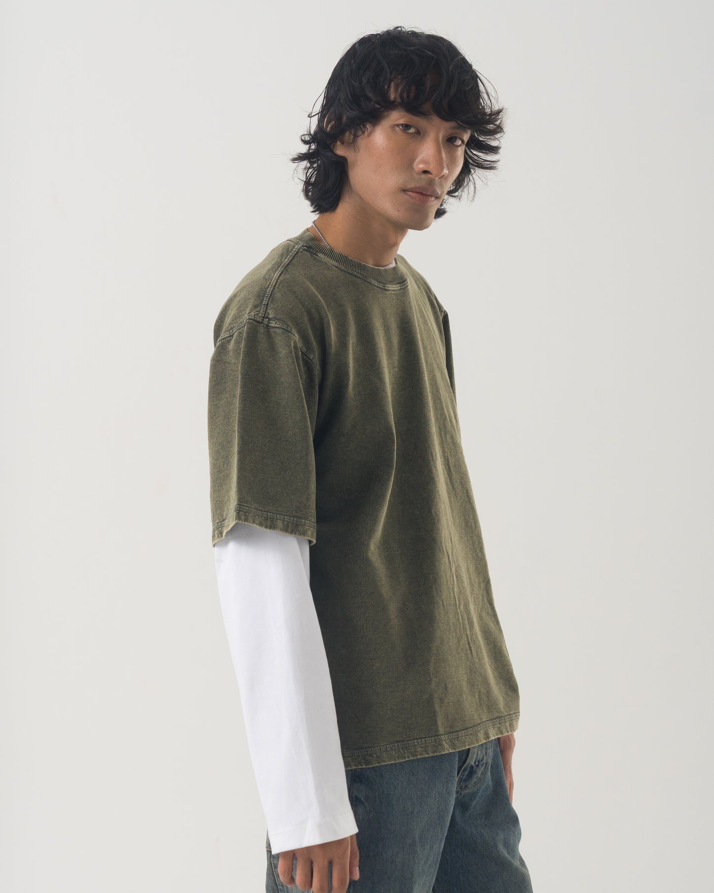 Washed T-shirt (Olive)