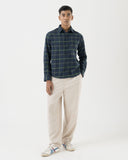 Navy Tartan Plaid Shirt