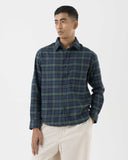 Navy Tartan Plaid Shirt