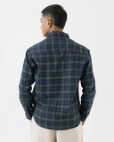Navy Tartan Plaid Shirt