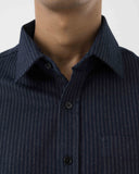 Navy Pinstripe Shirt