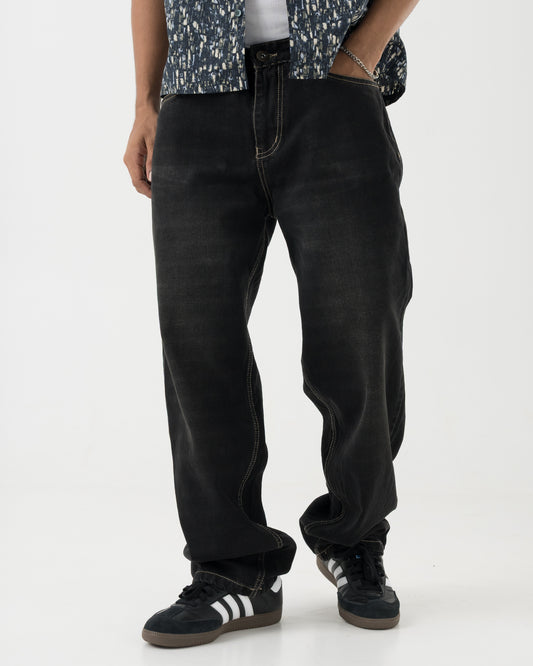 Straight Fit Jeans (Toned Black)