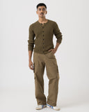 Grid Cargo Pants (Olive)