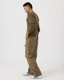 Grid Cargo Pants (Olive)