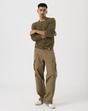 Grid Cargo Pants (Olive)