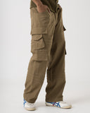 Grid Cargo Pants (Olive)