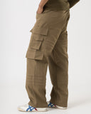 Grid Cargo Pants (Olive)