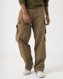 Grid Cargo Pants (Olive)