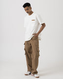 Grid Cargo Pants (Brown)