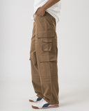 Grid Cargo Pants (Brown)