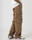 Grid Cargo Pants (Brown)