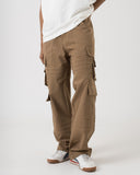 Grid Cargo Pants (Brown)