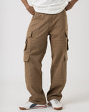 Grid Cargo Pants (Brown)