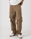 Grid Cargo Pants (Brown)
