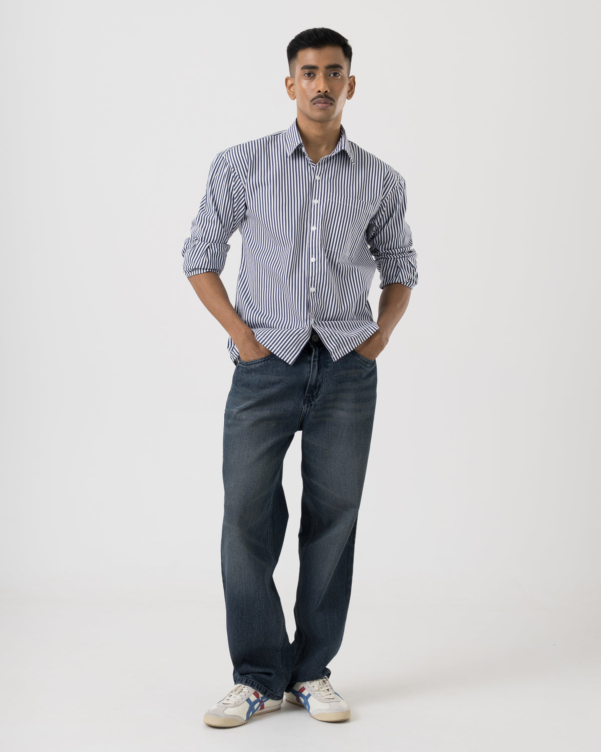 Straight Straight Fit Jeans (Dark Blue) - Image 3