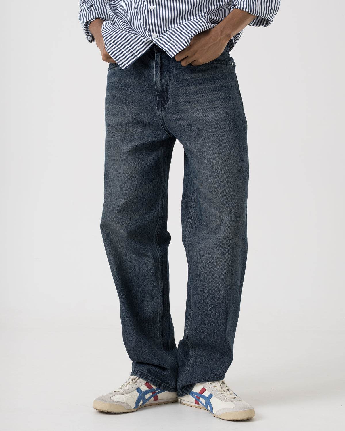 Straight Straight Fit Jeans (Dark Blue) - Image 1