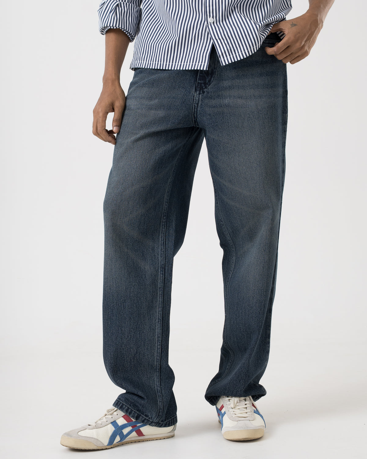 Straight Straight Fit Jeans (Dark Blue) - Image 5
