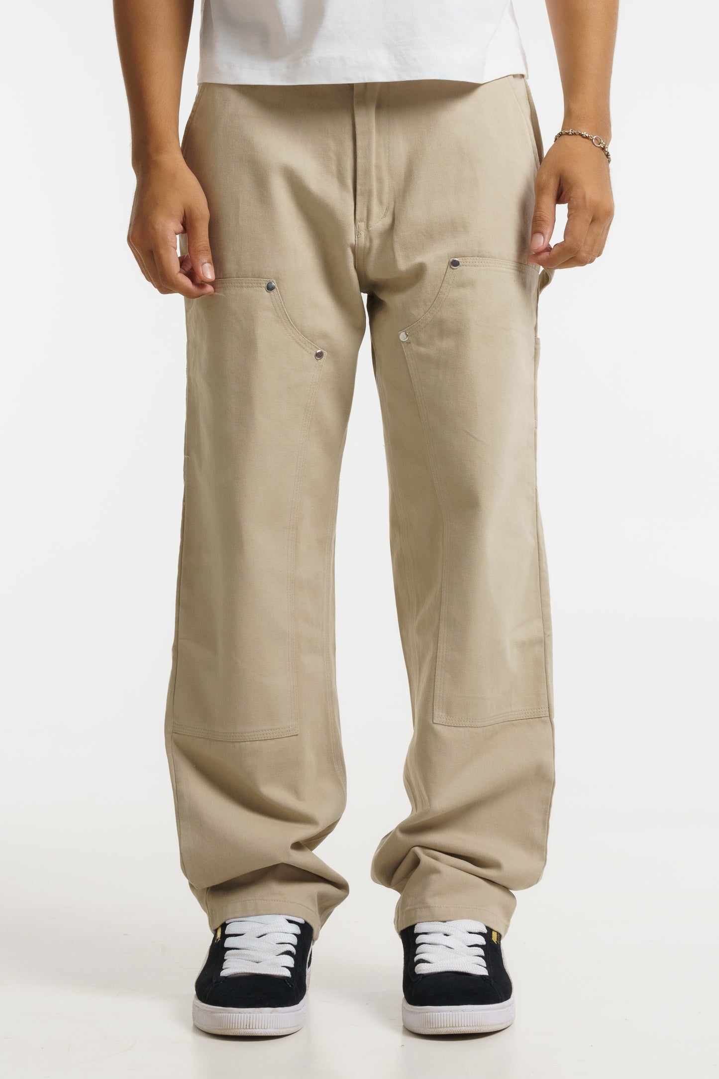Double-knee Carpenter Pants (Beige)