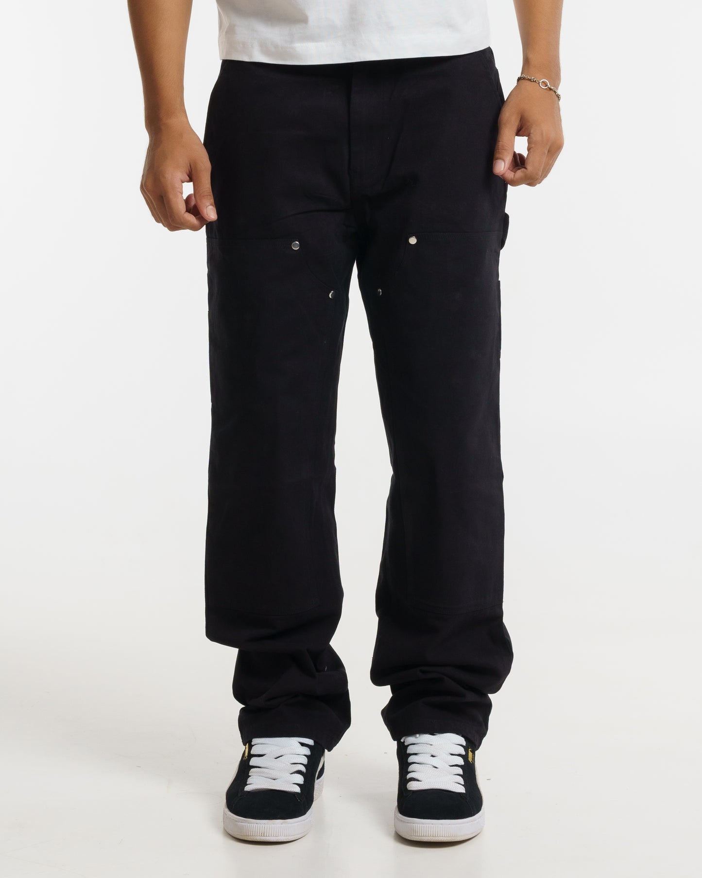 Double-knee Carpenter Pants (Black)