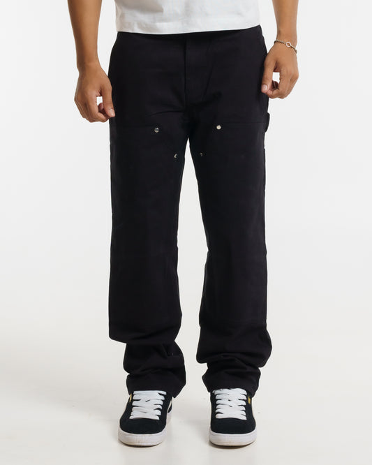 Double-knee Carpenter Pants (Black)