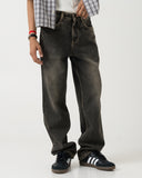 Straight Fit Jeans (Faded Black)