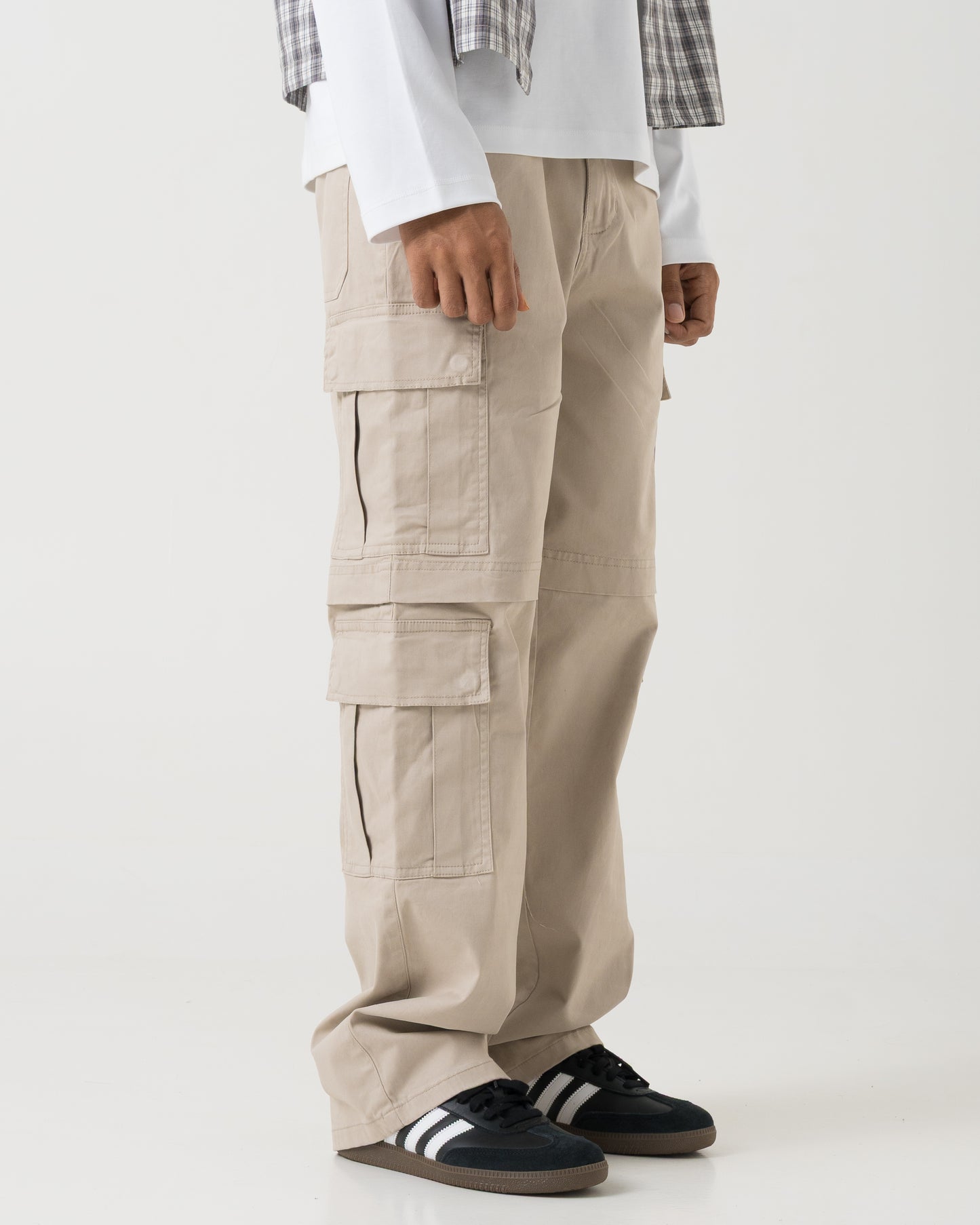 Cargo Trousers (Beige)