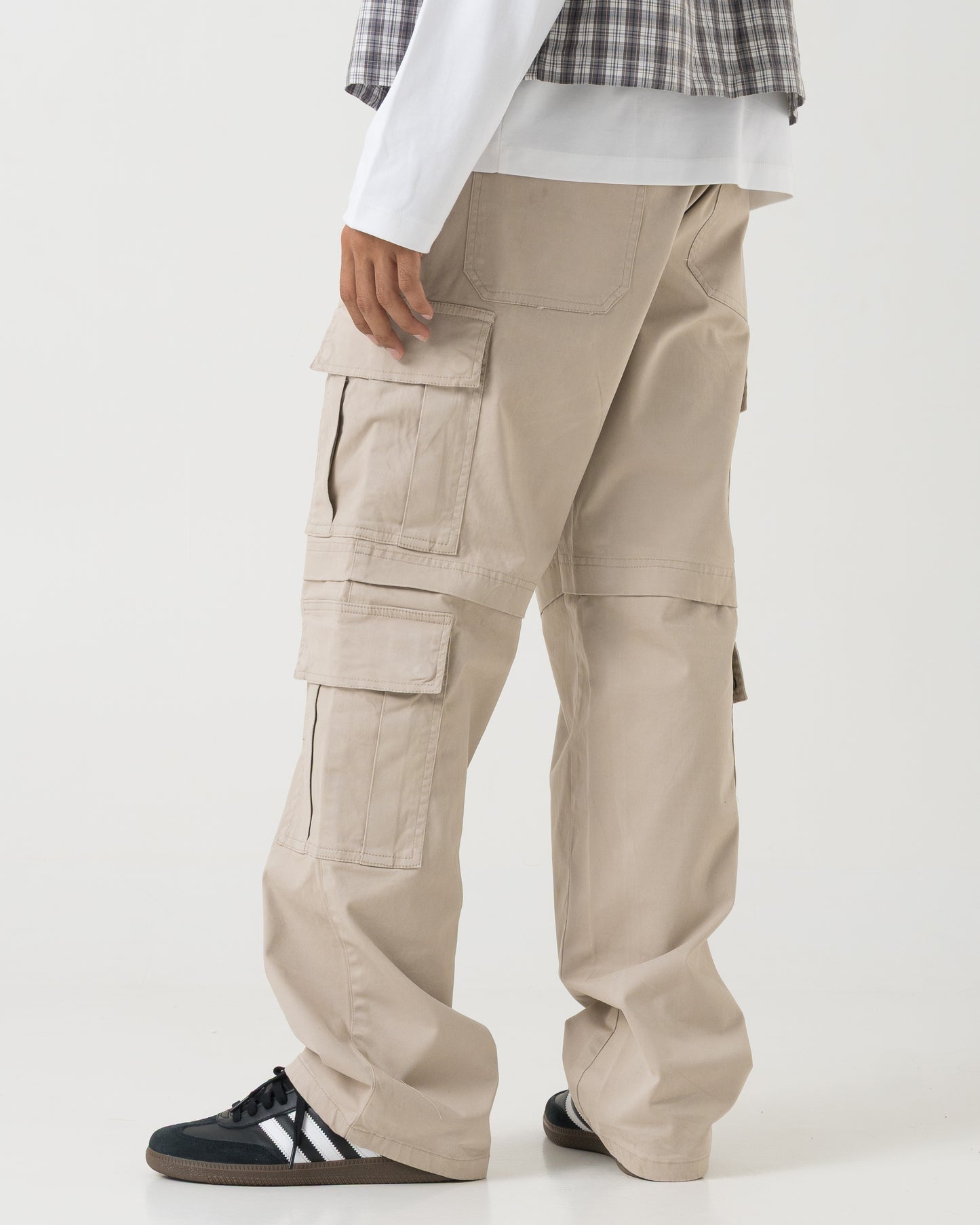Cargo Trousers (Beige)