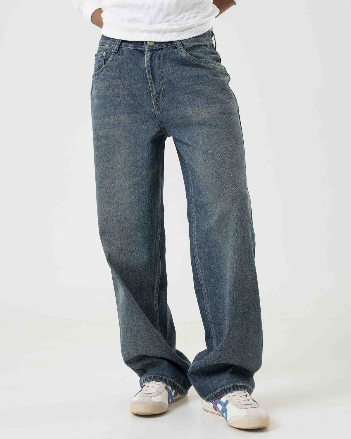 Wide Leg Denim (Atlas Wash) Blue