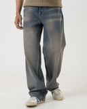 Wide Leg Denim (Ash Blue)