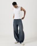 Barrel Fit Denim (Carbon Blue)