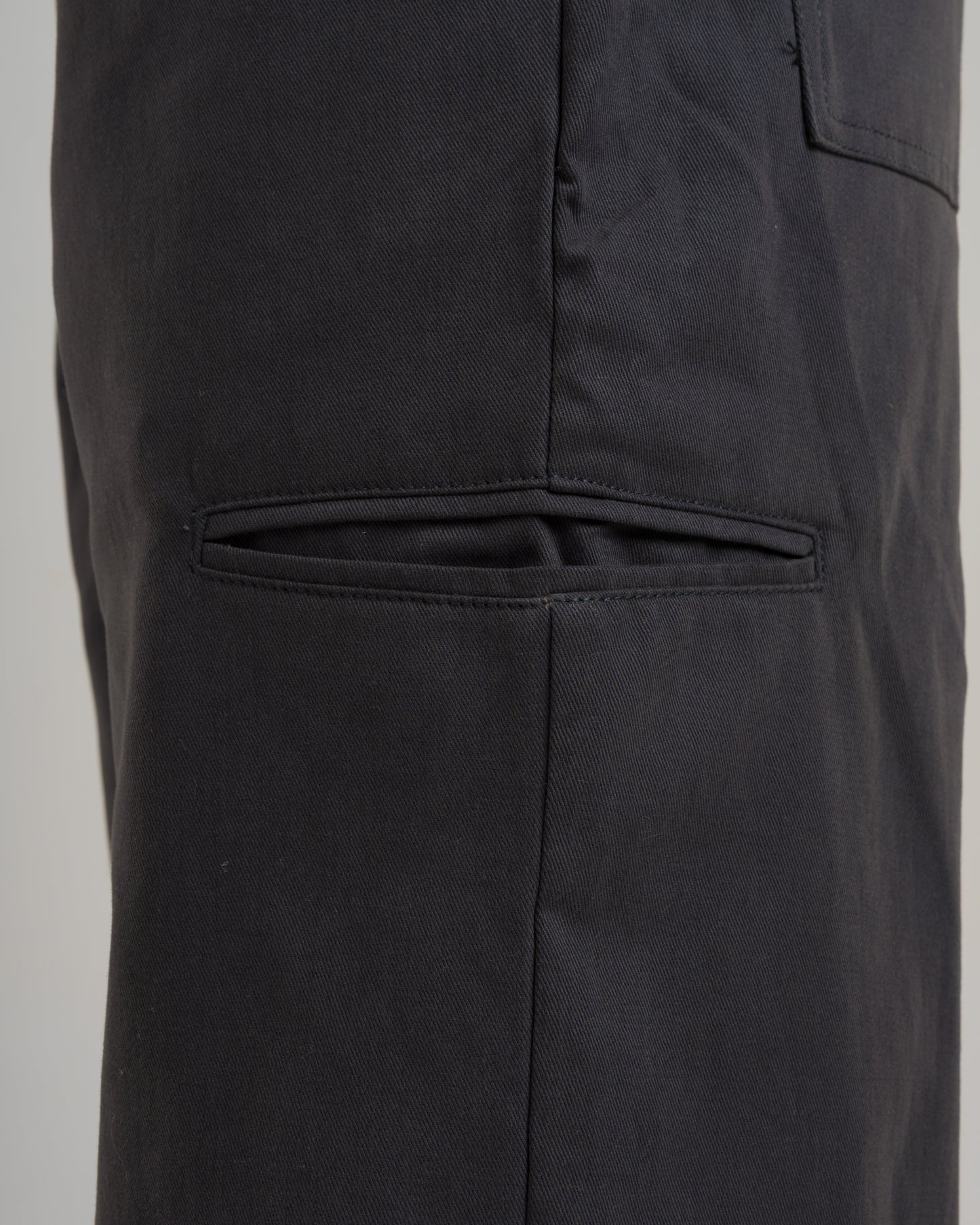 Twill Wide-Leg Pants (Charcoal)